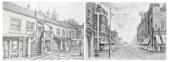 Old Carlisle pencil studies